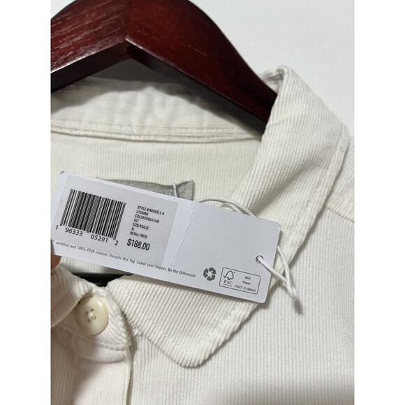 Outerknown Women’s Ivory Soft Corduroy Utility Jumpsuit Size XL Long Sleeve - Picture 9 of 11